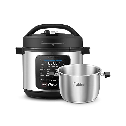 Midea 10-in-1 Electric Pressure Cooker, 6 Quarts, Stainless Steel Pot