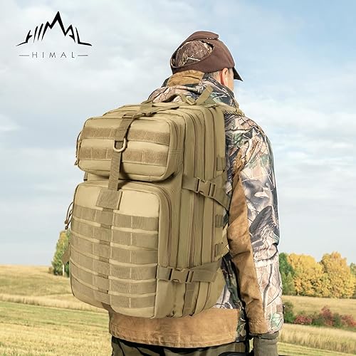 Miniatura 9 de Himal - Mochila táctica militar Mochila grande de 3 días de asalto del ejército Molle, 40L