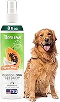 TropiClean Papaya & Coconut Dog Perfume Spray - Long-Lasting Deodorizing Cologne, Detangler with Vitamin E, Safe for Cats & Dogs 8oz