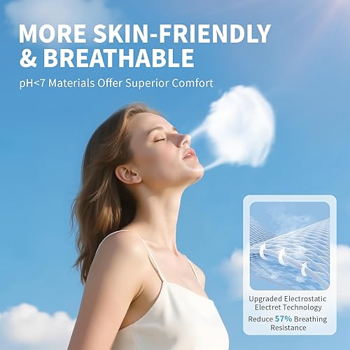 Miniatura 2 de YIDERBO KN95 - Mascarilla facial 50 unidades mascarillas de protección transpirables 5 capas mascarillas negras KN95 máscaras de seguridad contra el