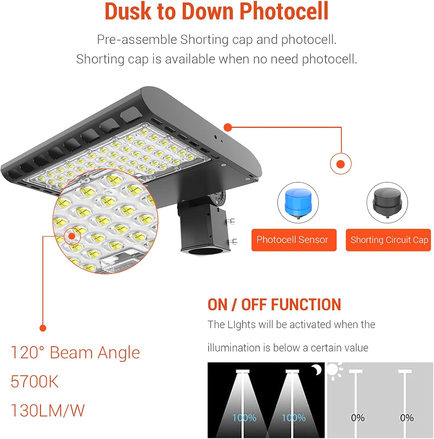 Flash Deals - 60% OFF LED Parking Lot Lights 200W, LED Dusk to Dawn Outdoor Lighting [800W HID/HPS Equiv] 5700K Shoebox Area Street Light 26000LM UL DLC Certified IP66 Pole Bright Area Light with Photocell Sensor