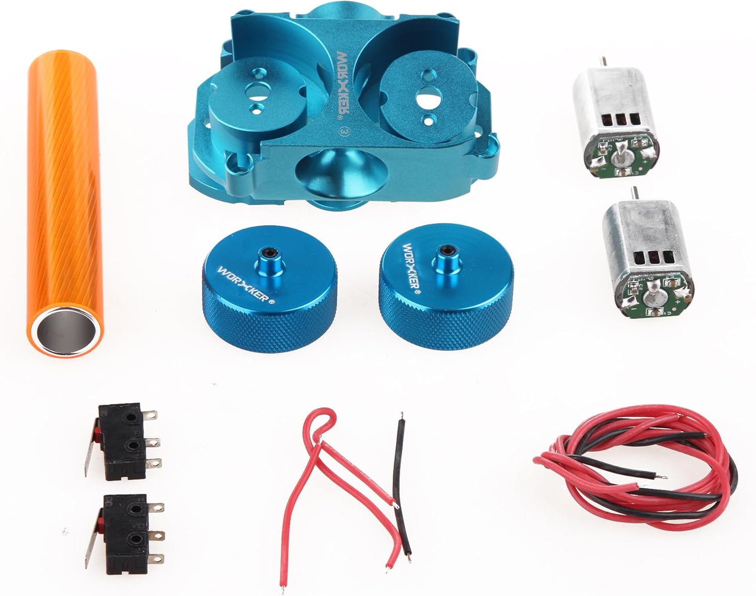 Worker Mod Diamante Flywheel Update Kit Upgrade for Nerf STRYFE/Rapidstrike CS-18/Swordfish Blaster Toy (Blue)