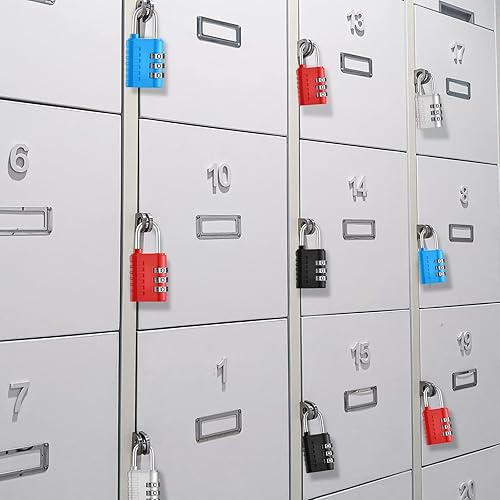 Miniatura 7 de Kenning Paquete de 24 candados de combinación de 3 dígitos para exteriores, candado combinado de candado para escuela, gimnasio, casillero