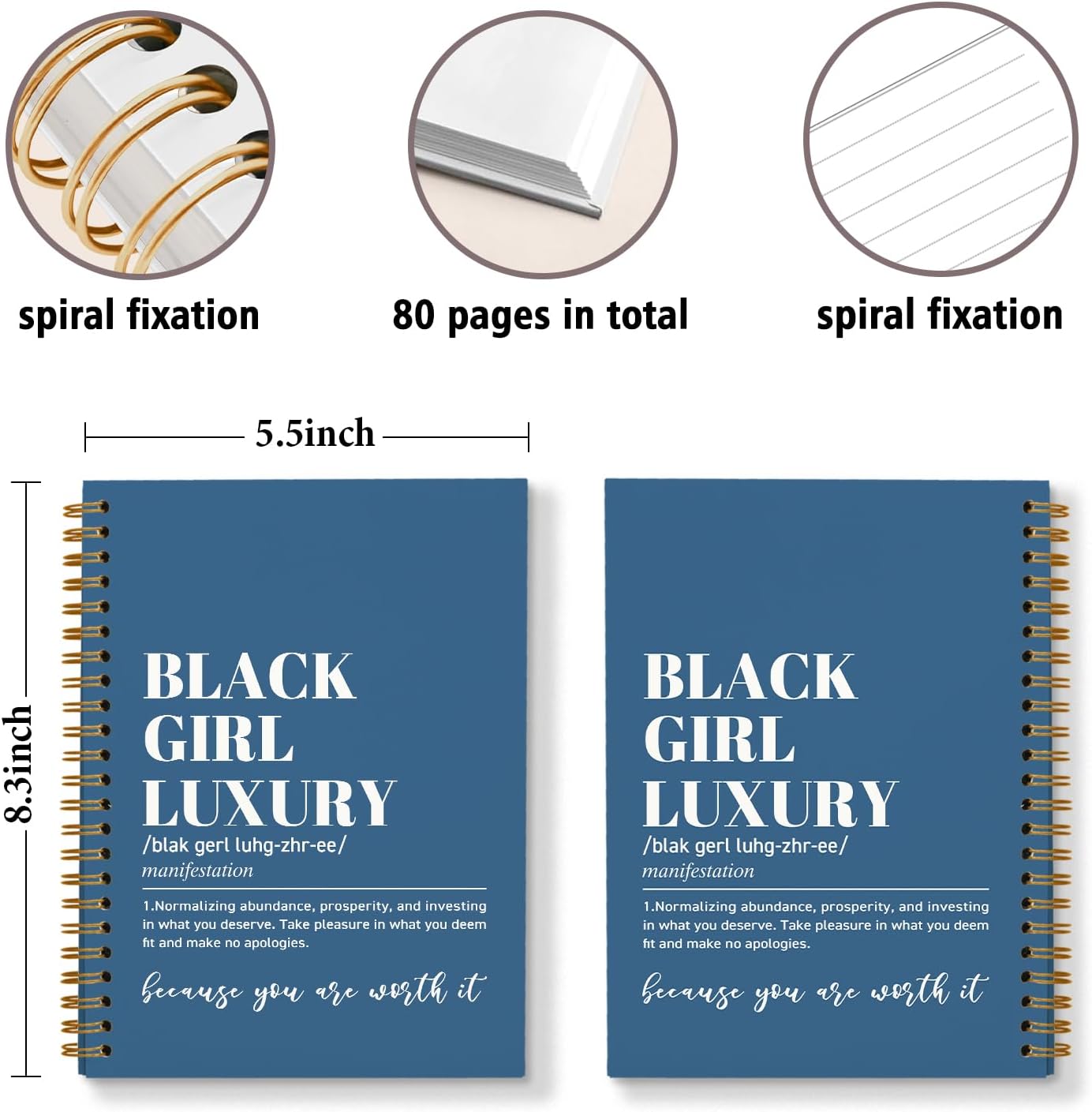 Black Girl Woman Journal Notebooks Inspirational Notebook for Girls image 2