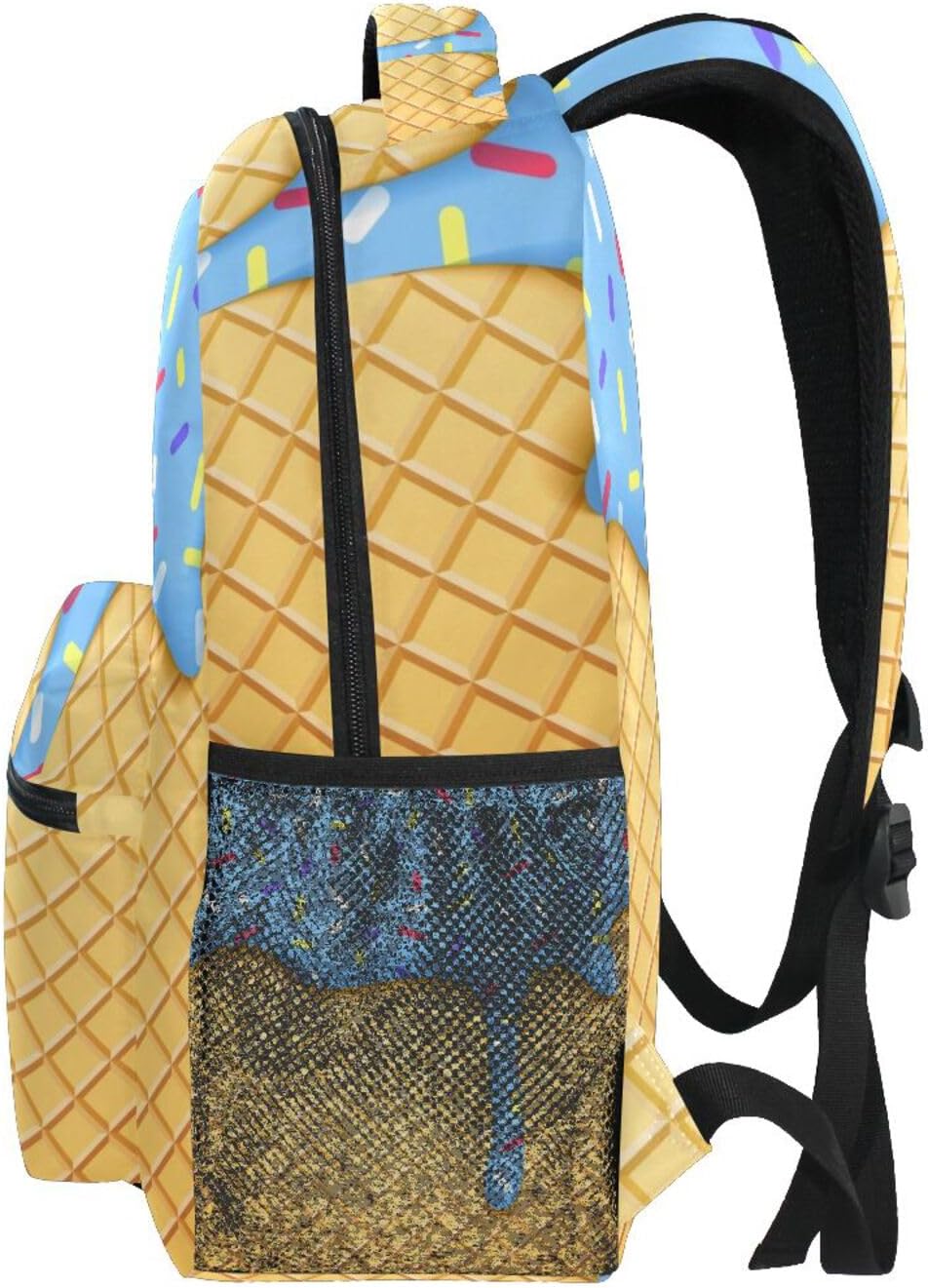 Ice Cream Surface School Backpack Bookbags, Athletic Student Laptop Book Bag,Backpack with Side Pockets for Travel, Hiking, Camping - Image 4