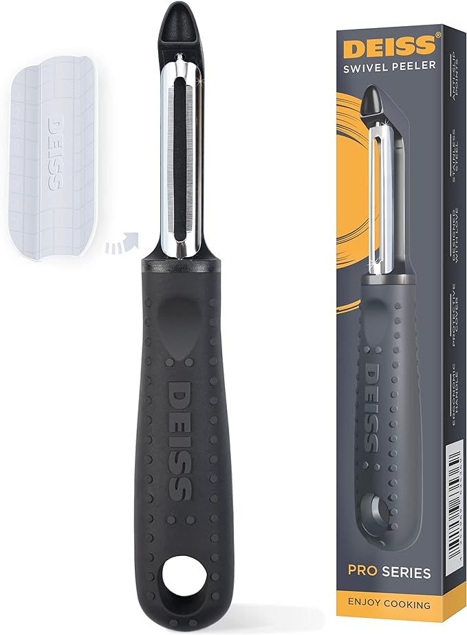 Deiss PRO Premium Swivel Vegetable Peeler - Sharp Stainless Steel Peeler