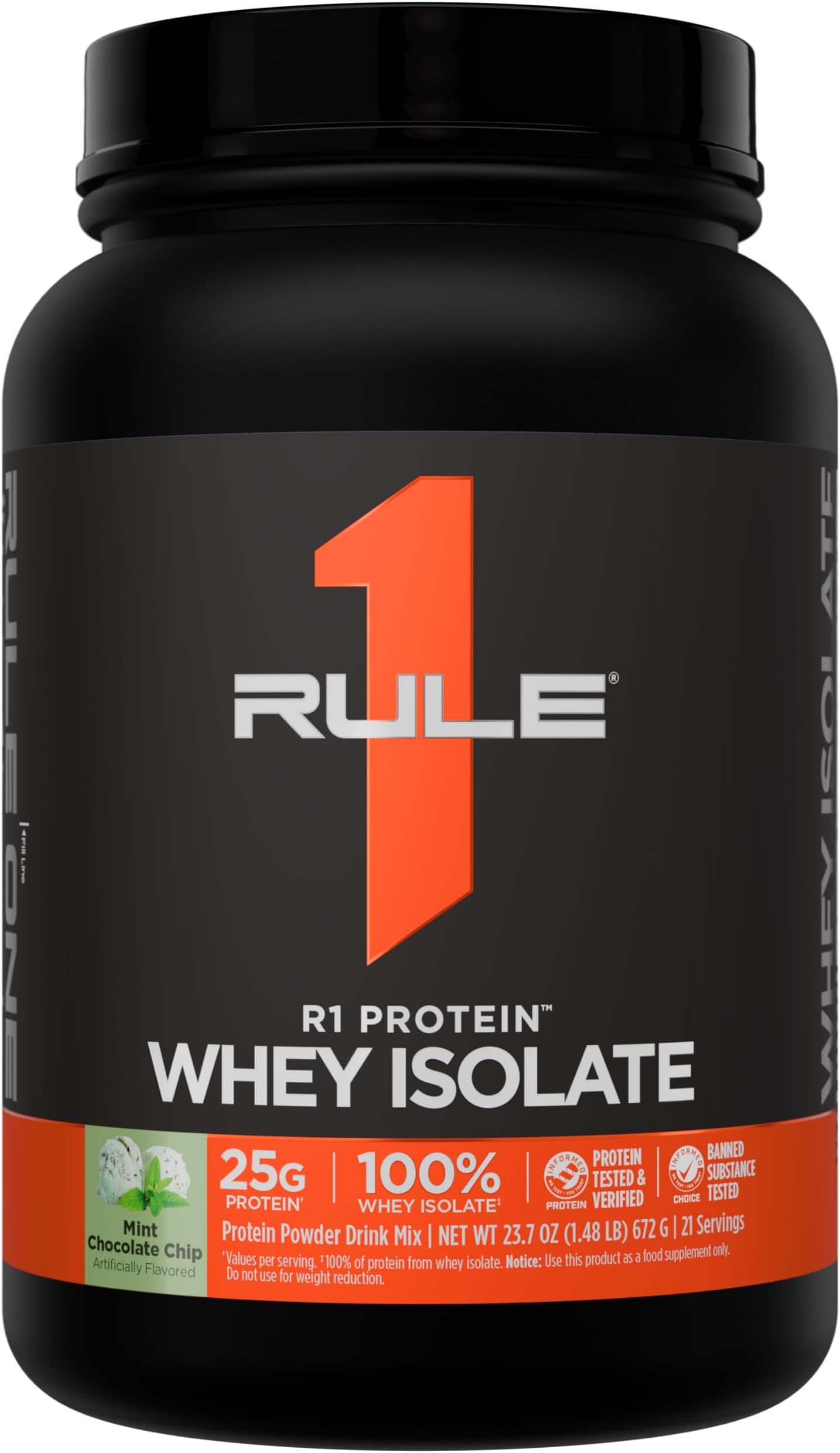 Rule 1 Proteins R1 Protein Whey Isolate, Mint Chocolate Chip, 21 Servings