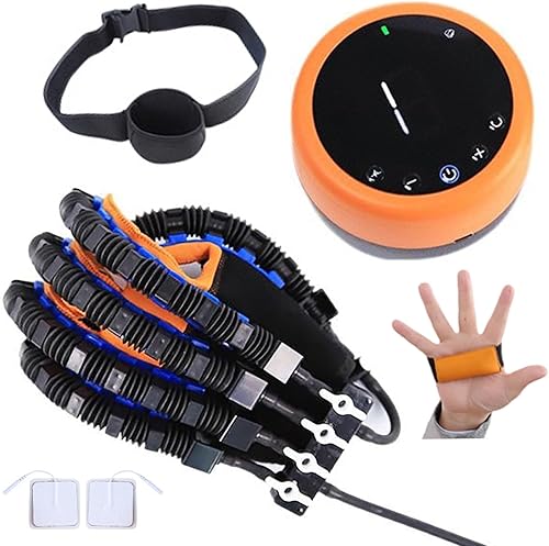 Guantes de robot de rehabilitación de manos calentados, práctico dispositivo de entrenamiento con función de dedos y manos con cinturón portátil, 5