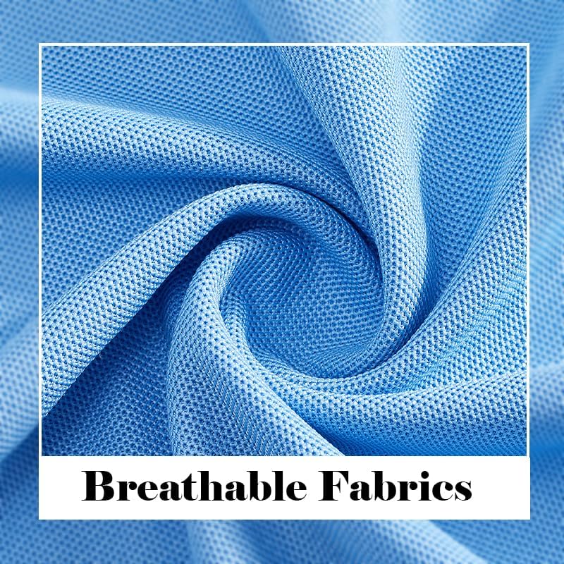 3 Pack Men's Polo Shirts Quick-Dry Short Sleeve Athletic Polo Shirts Moisture Wicking Business Casual Golf Shirts - Image 7