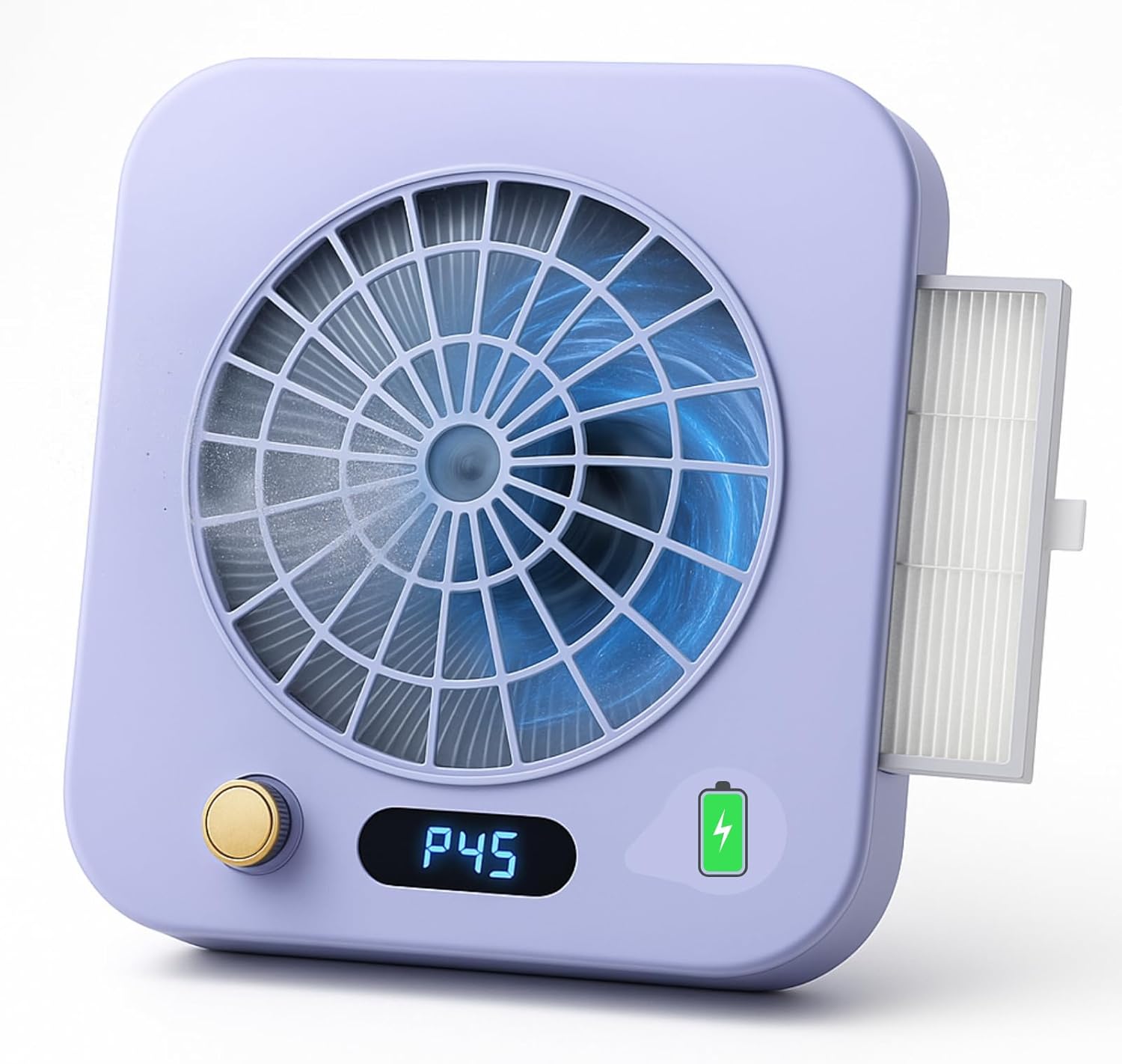 Cordless Nail Dust Collector Rechargeable, 4300RPM High-Speed Wireless Nail Dust Vacuum Extractor with 45 Speeds & Reusable Filter for Nail Tech, Home Salon Manicure Pedicure