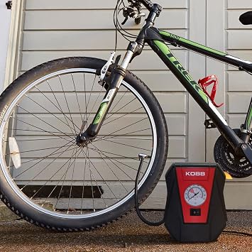 KOBB KB100 12Volt 100 PSI Air Pump with Analog Indicator, Red/Black