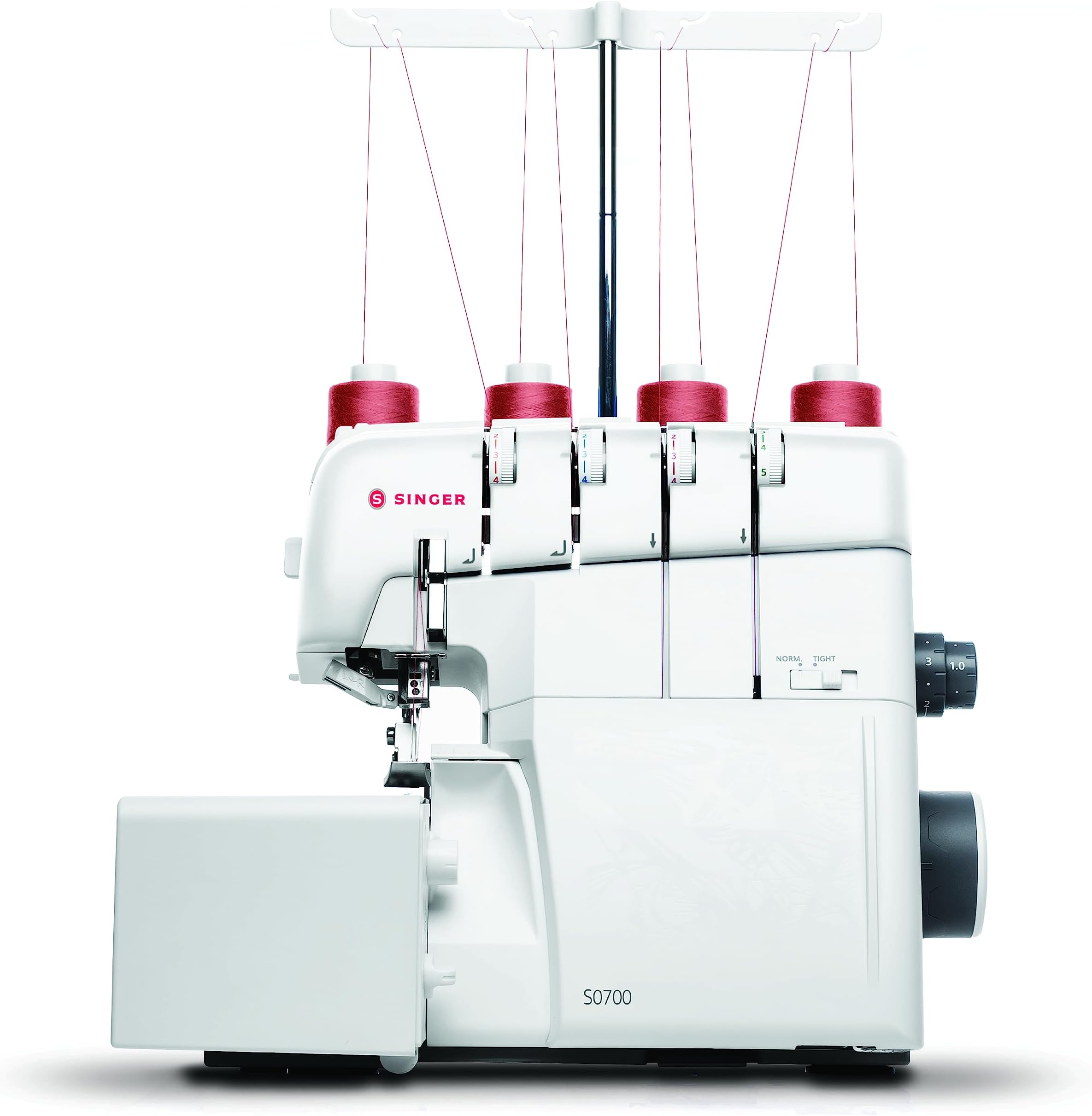 SINGER Professional S0700 Heavy-Duty Serger Air Threading Overlock and Accessory Kit | 4-3-2 Stitch Capability, Extra High Presser Foot Lifter, 1300 Stitches per minute & Adjustable Stitch Length