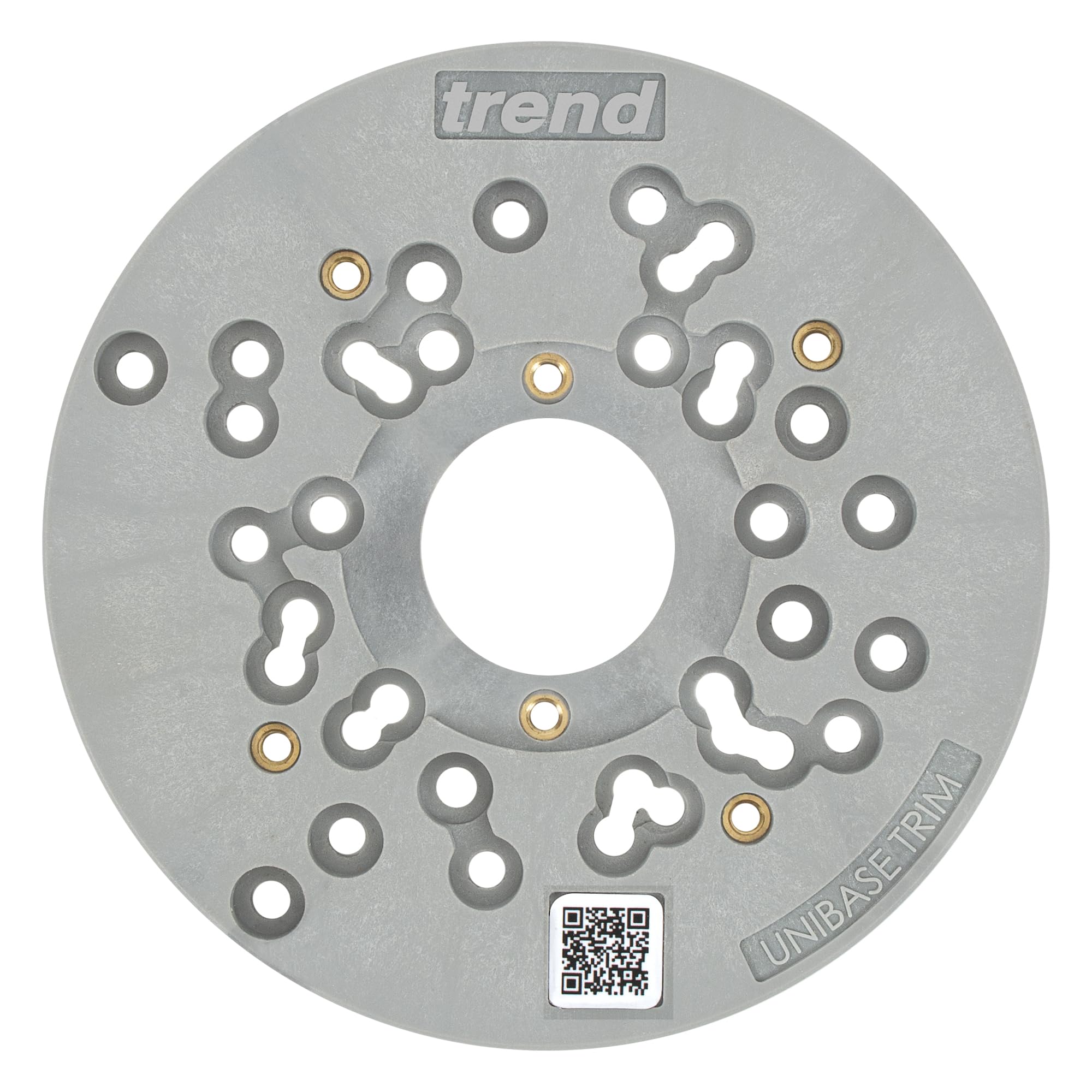 Trend Black Universal Trim Router Sub-Base, 150Mm, Enhanced Compatibility For 1/4 Inch Trim Routers, Unibase/Trim