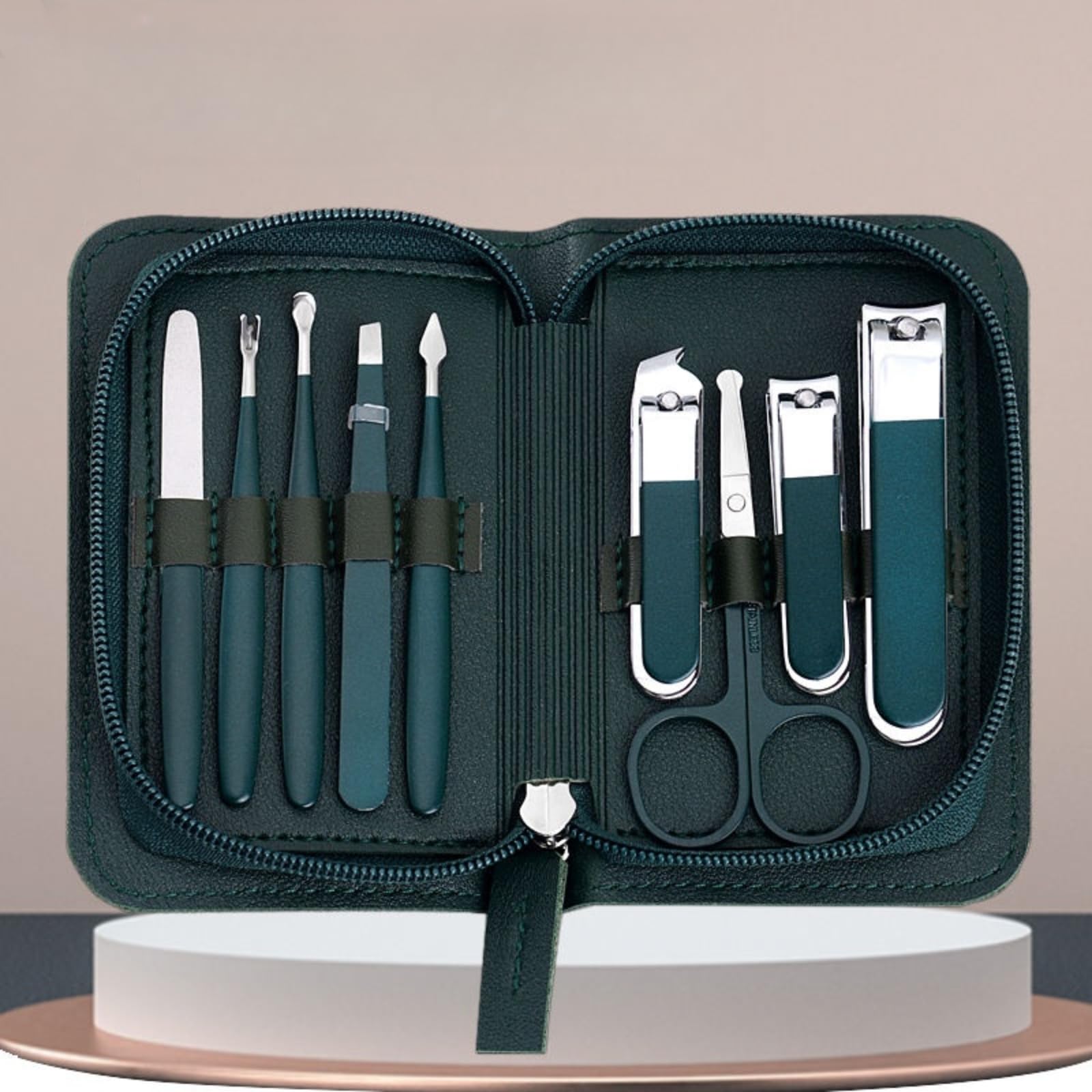 9PCS Nail Clippers Set Fingernail and Toenail Clipper Cutters Manicure Pedicure Kit Stainless Steel Professional Grooming Kits Nail