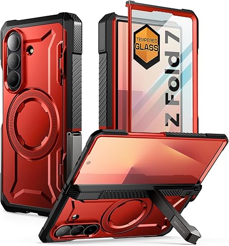 Miniatura 15 de SUPCASE Funda para Samsung Galaxy Z Fold 7 con soporte (agarre UB), [compatible con MagSafe] [Protector de pantalla de vidrio templado integrado]
