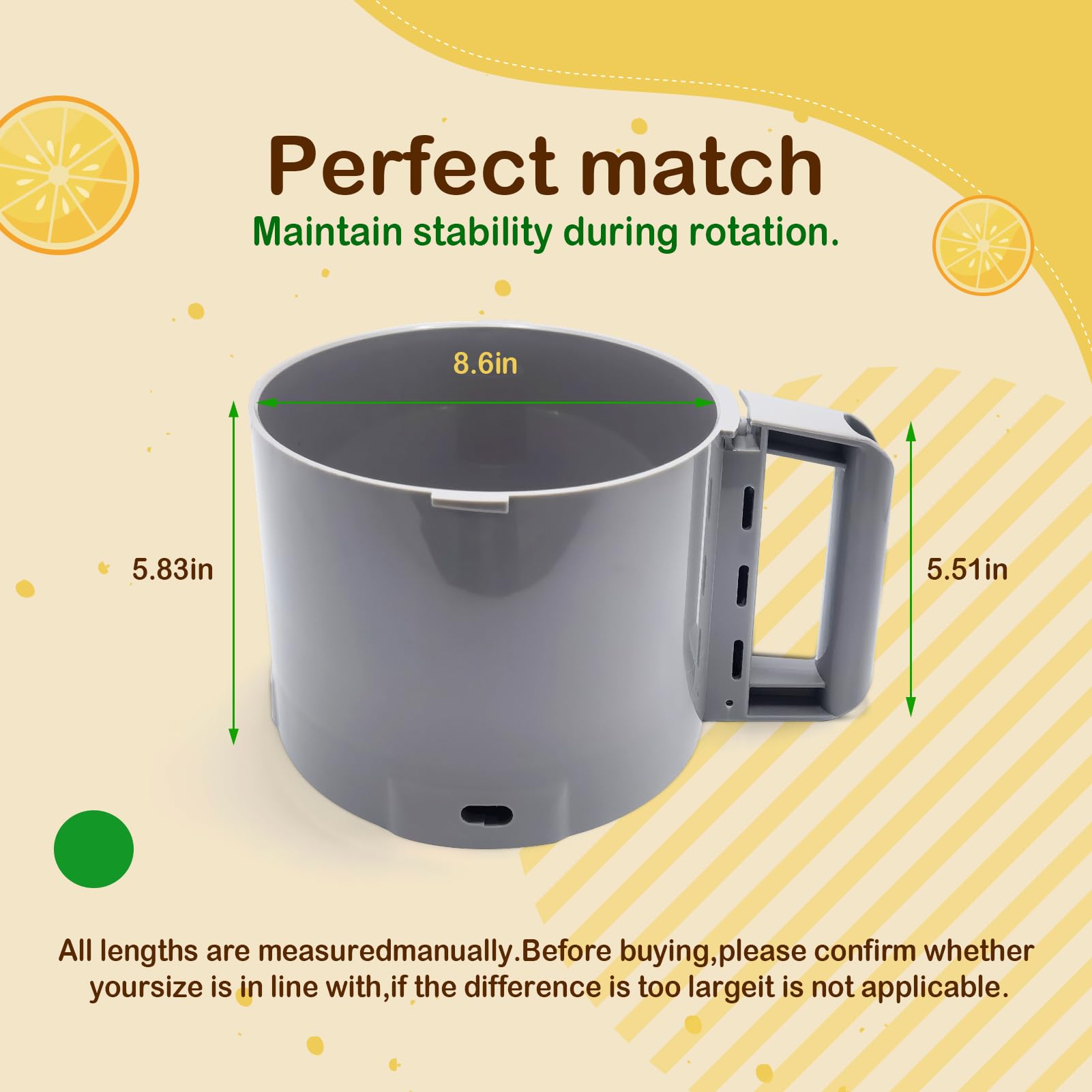 112204S Gray Cutter Bowl Compatible with Robot Coupe R2 3L Gb,R2 DICE, R2 Dice, R2B, R2N,Food Processor 3 Quart Bowl