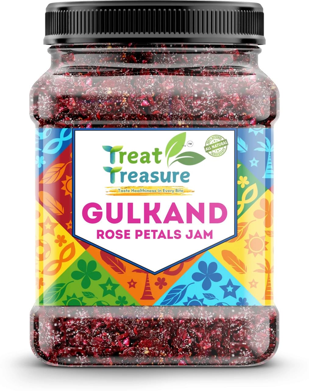 Treat Treasure Organic Gulkand with Rose Petals & Mishri, 400g Traditional Rose Petal Jam Natural Mouth Freshener Ready to Eat-image-4