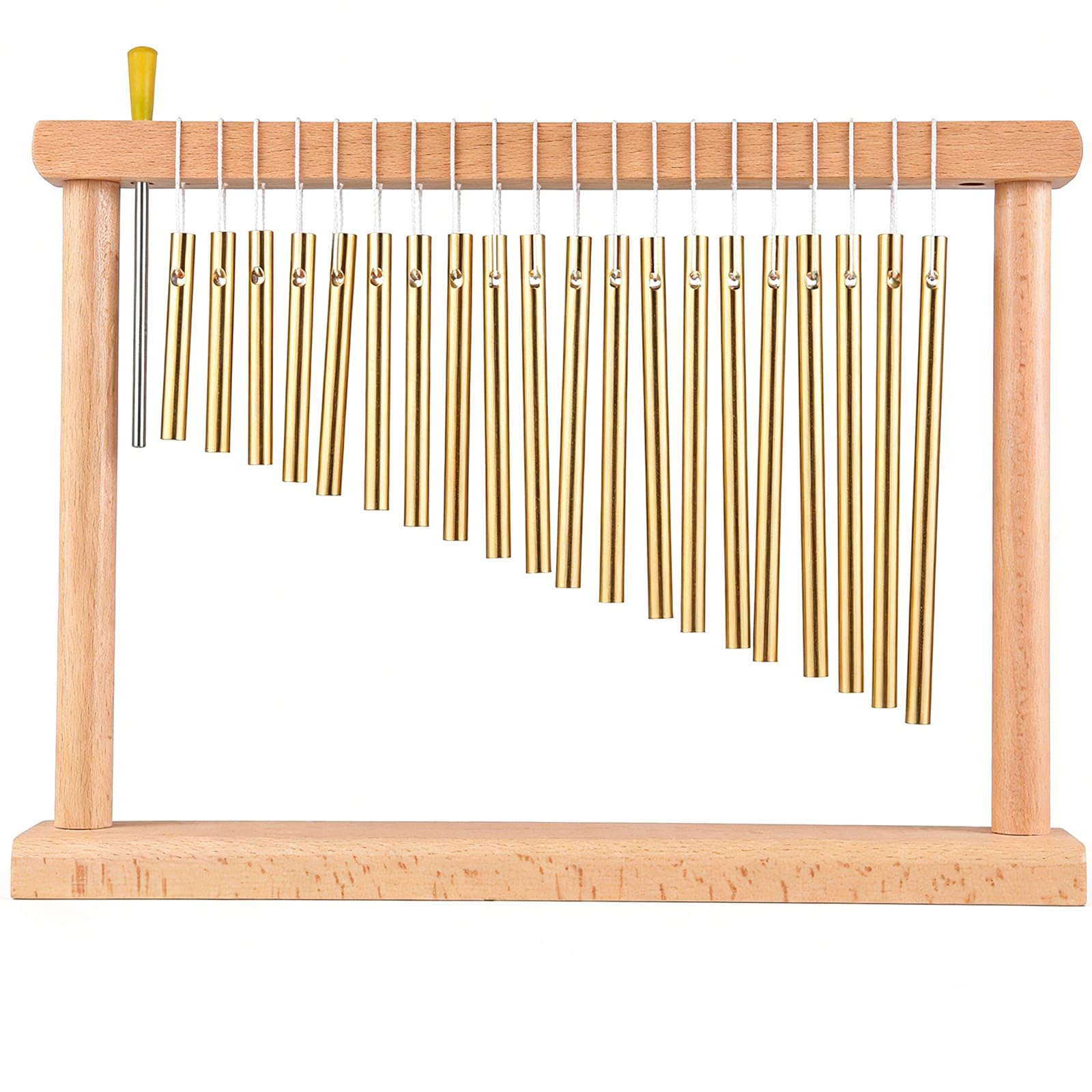 20 Note Chime Table Wind Chime Bar Percussion Instrument Single Row Chime Hand Chimes Relaxing Meditation Healing Sound Desktop Decoration