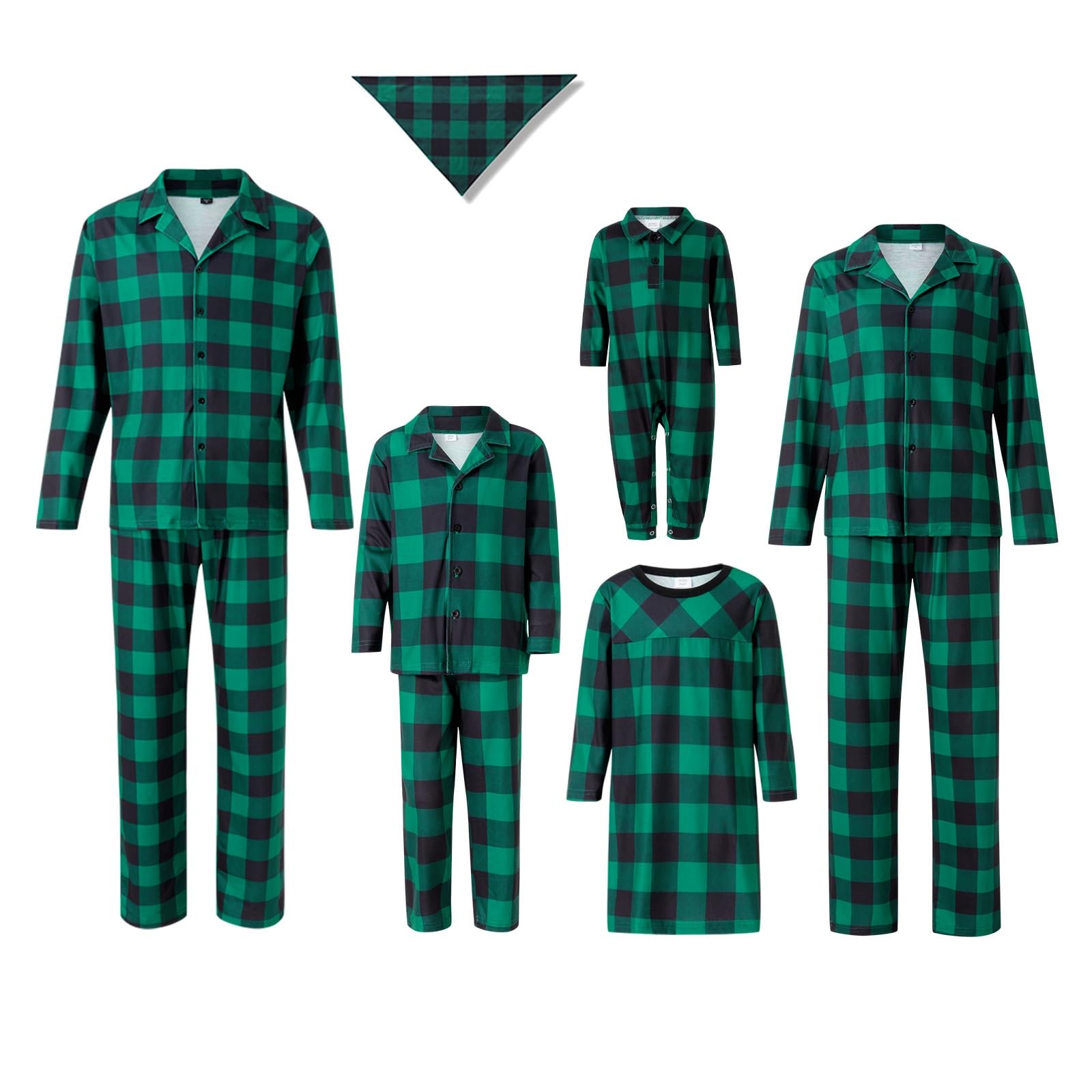 CazifferChristmas Pajamas for Family Matching Set 2023 Holiday Xmas Pjs Sleepwear Family Jammies Christmas Pjs Set