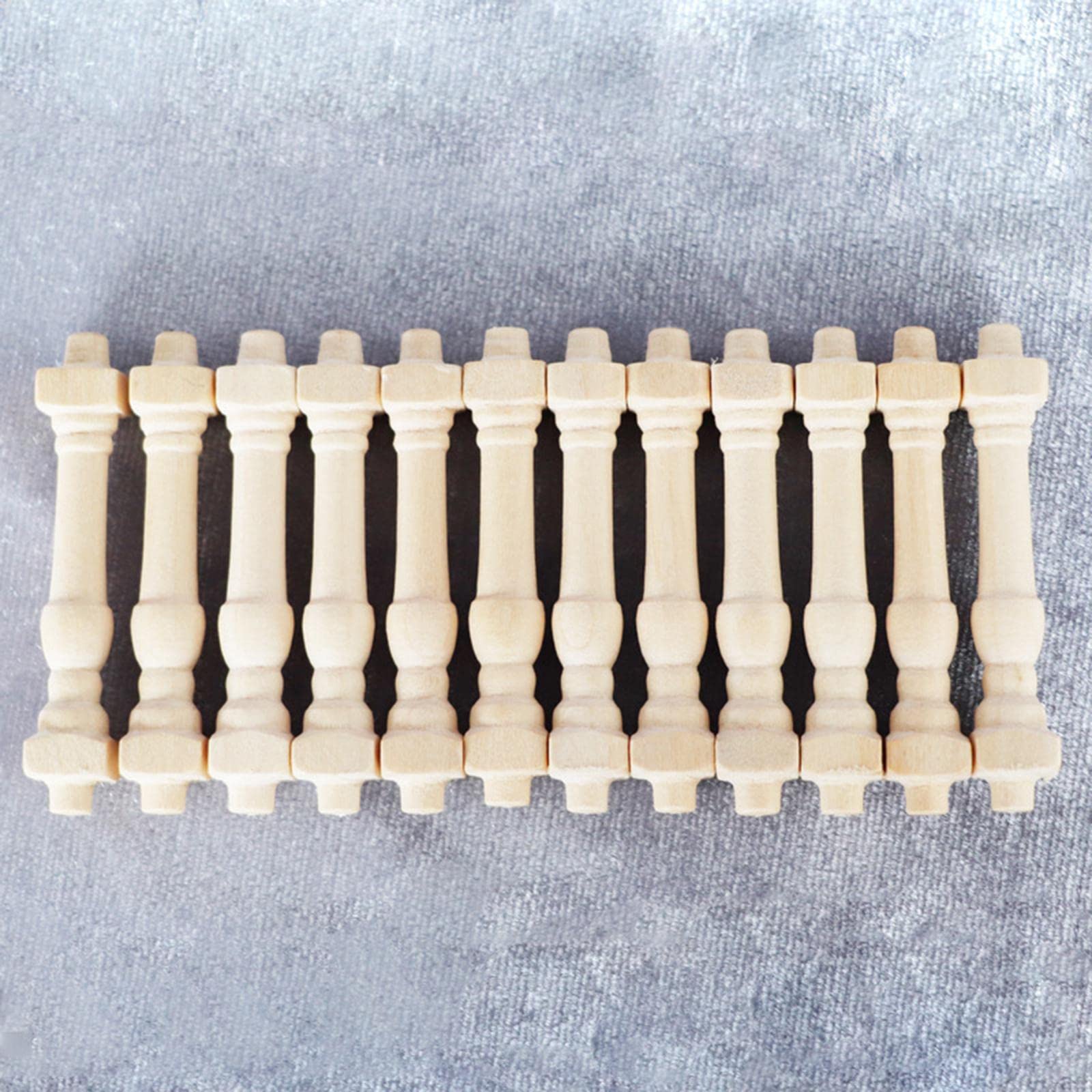 Harilla 12 Casas Miniatura para Constructores de Bricolaje, Balaustres de Husillo para Escaleras