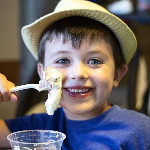 Miniatura 3 de Vanproo HotCold Vasos de plástico con tapas de cúpula sin agujero, 50 juegos de vasos de postre de plástico para helado, postre, sopa, parfait,