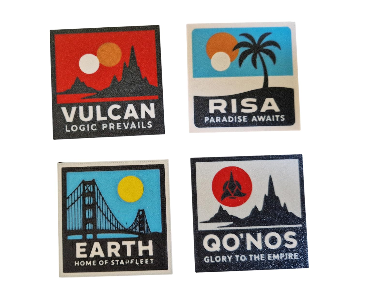 Trekkie Magnet Set – Vintage-Inspired Sci-Fi Travel Poster Magnets