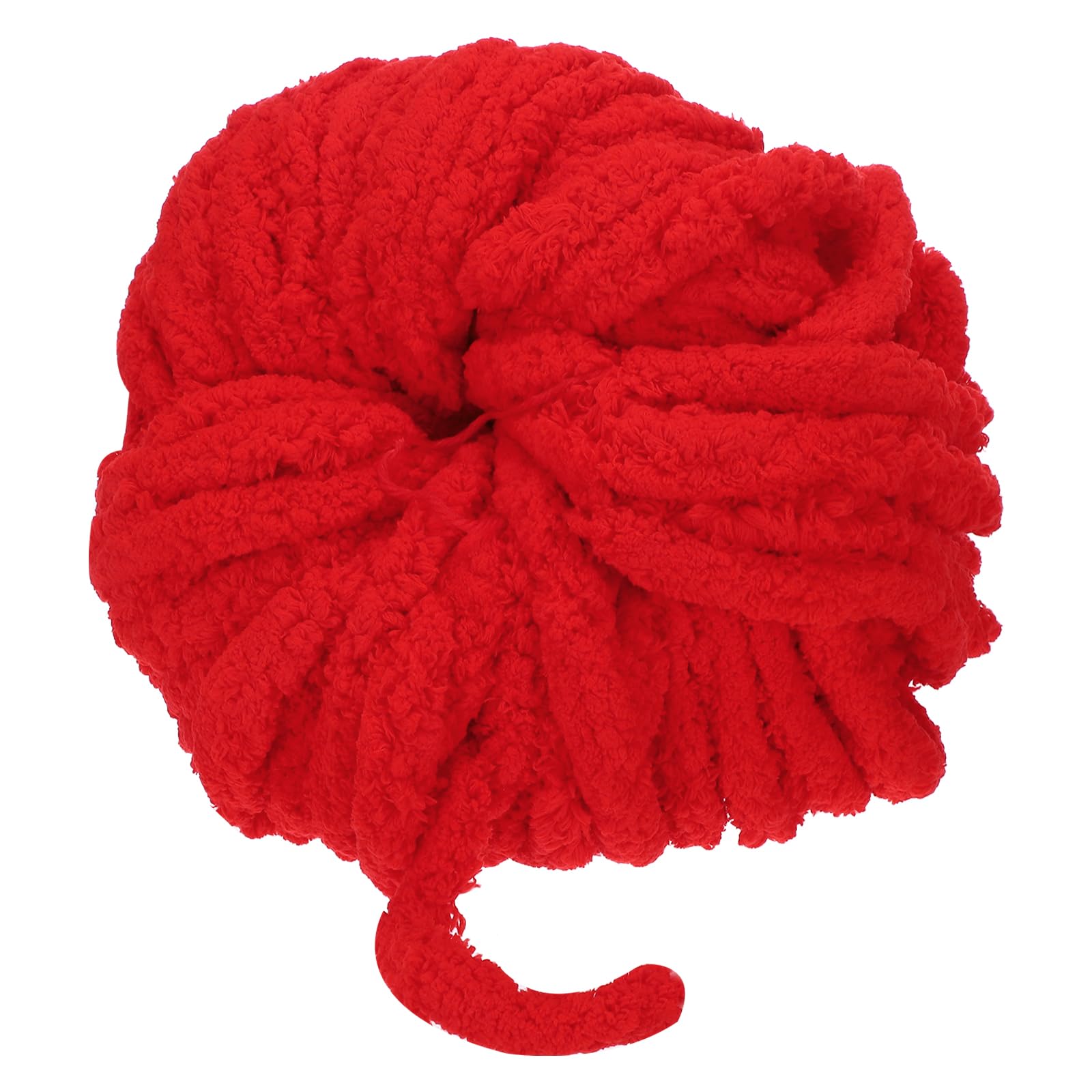 QUARKZMAN Filato Spesso In Poliestere Morbido Chenille Rosso 30 Iarde/27m