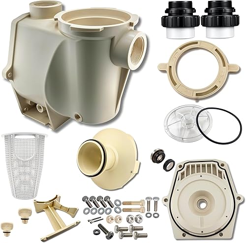 Vista 50 de Swimables Montaje completo de hardware compatible con todas las bombas de piscina Pentair Whisperflo e Intelliflo Incluye pernos de placa