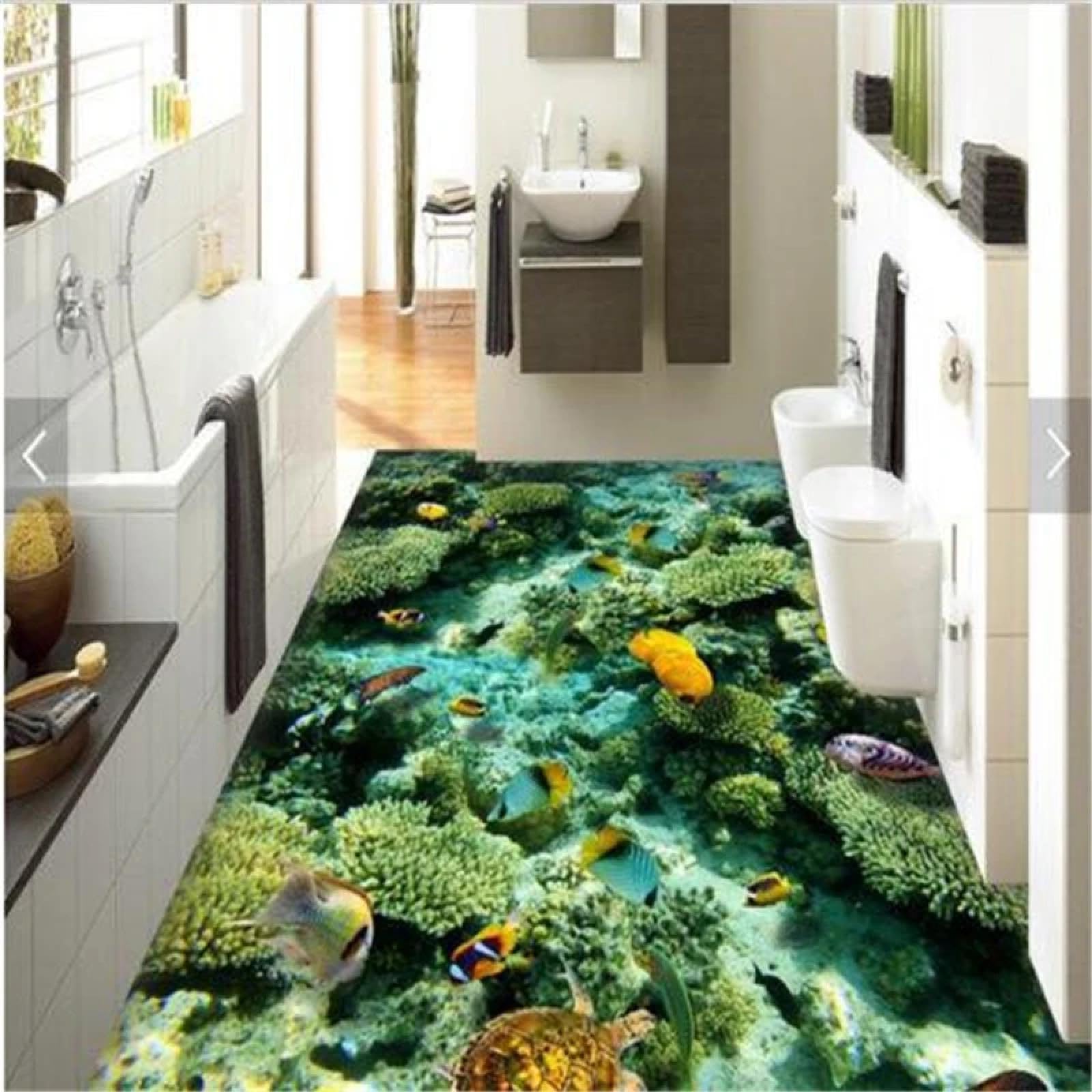 Stickers muraux 3D décoration murale poissons sous-marins et coraux