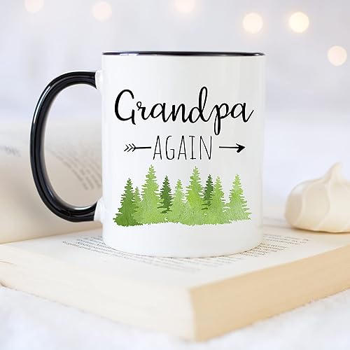 Miniatura 4 de YouNique Designs Taza con texto en inglés "Promoted to Grandpa Again, Grandparents Again, Grandparents Again, Grandparents Baby Announcement, Ideas