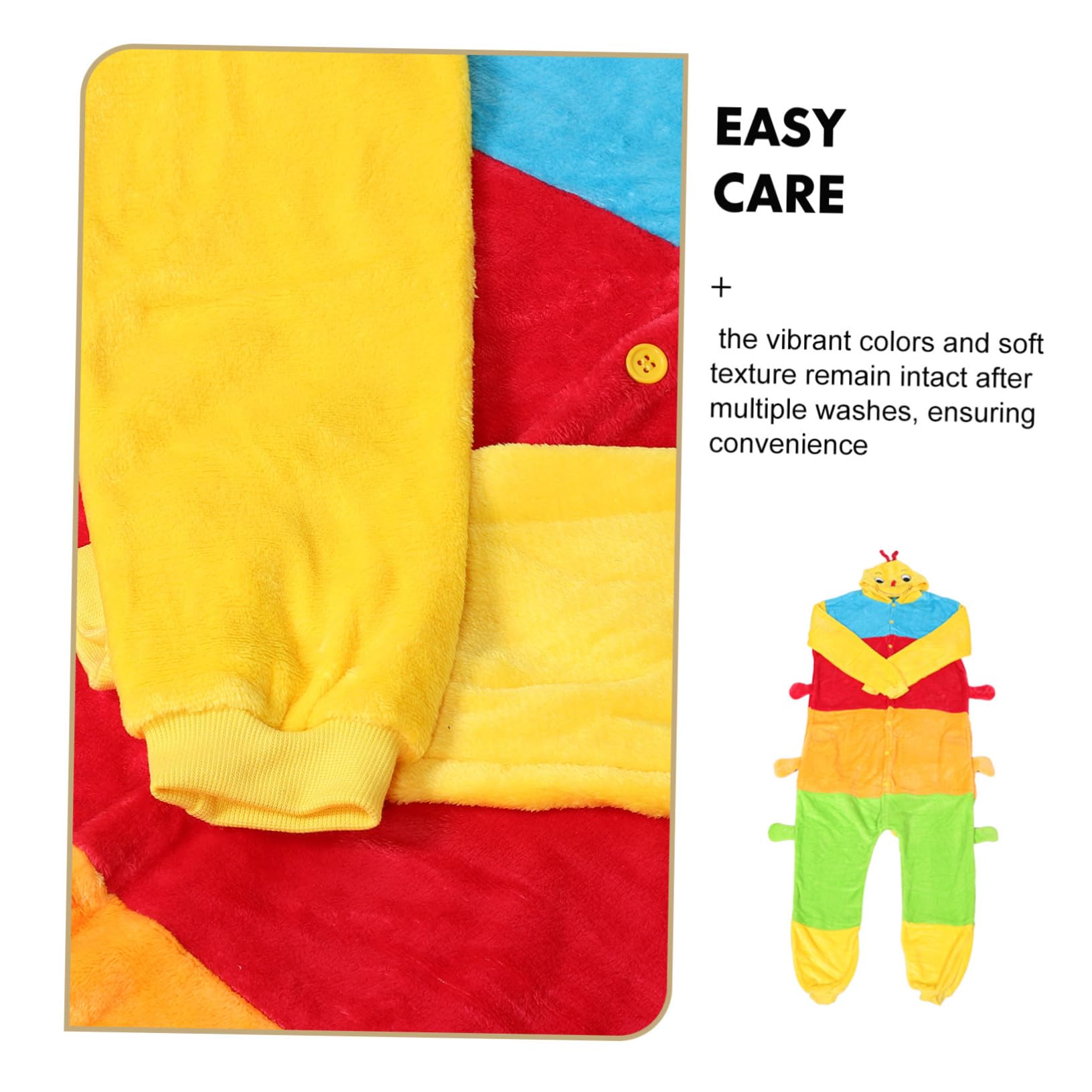 Healeved Flanell Caterpillar Onesie Schlafanzug für Damen und Cartoon gemütlicher Einteiler mit Kapuze Weiche Warme Winter Loungewear Bequemes Einfaches An Ausziehen Bunter Tier-Schlafanzug