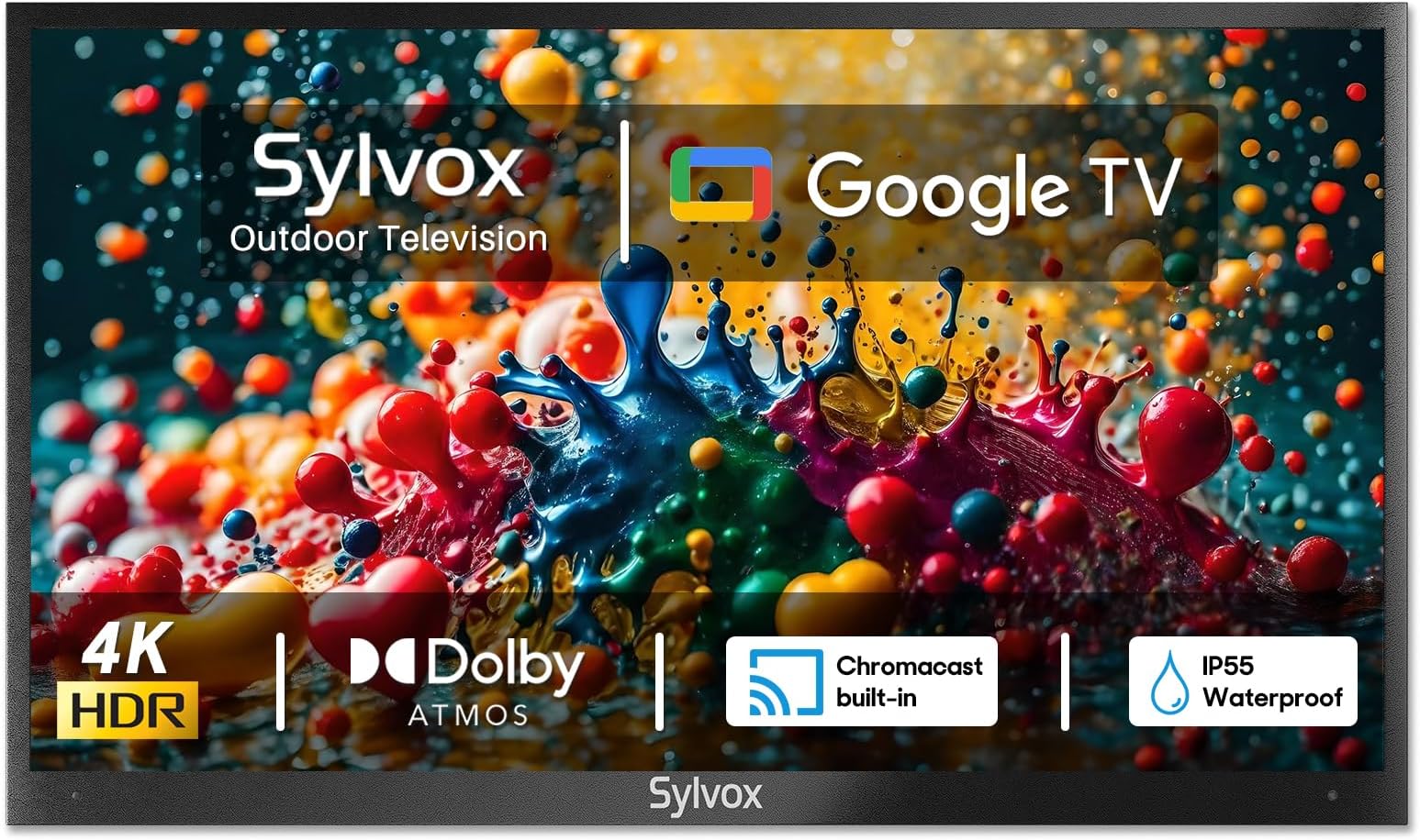 SYLVOX Kitchen TV,15.6 inch Under TV, Televison for