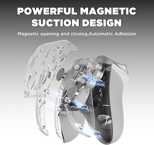 Vista 3 de Magnetic Clear Faceplates for GameSir G7 Pro, Swappable Faceplates Compatible with GameSir G7 Pro Controller Accessories (Transparent)