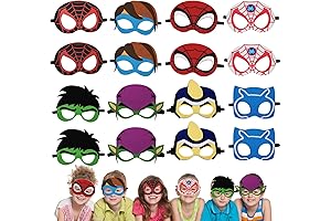 Superhero Masks Party Favors for Kids, 16 Packs Superhero Party Supplies for...