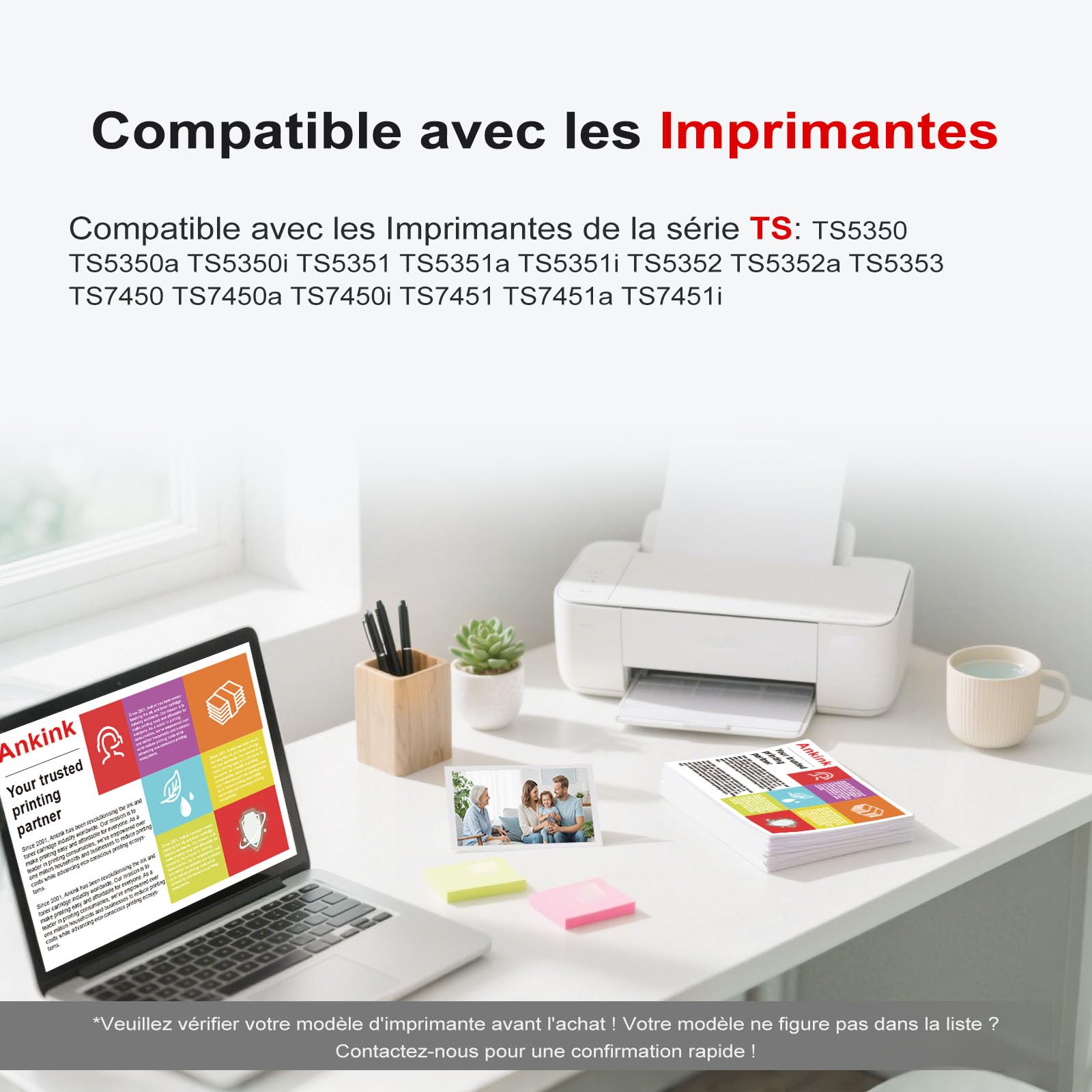 ANKINK PG-560XL CL-561XL Cartouche Encre Remplacement pour Canon 560 561 XL