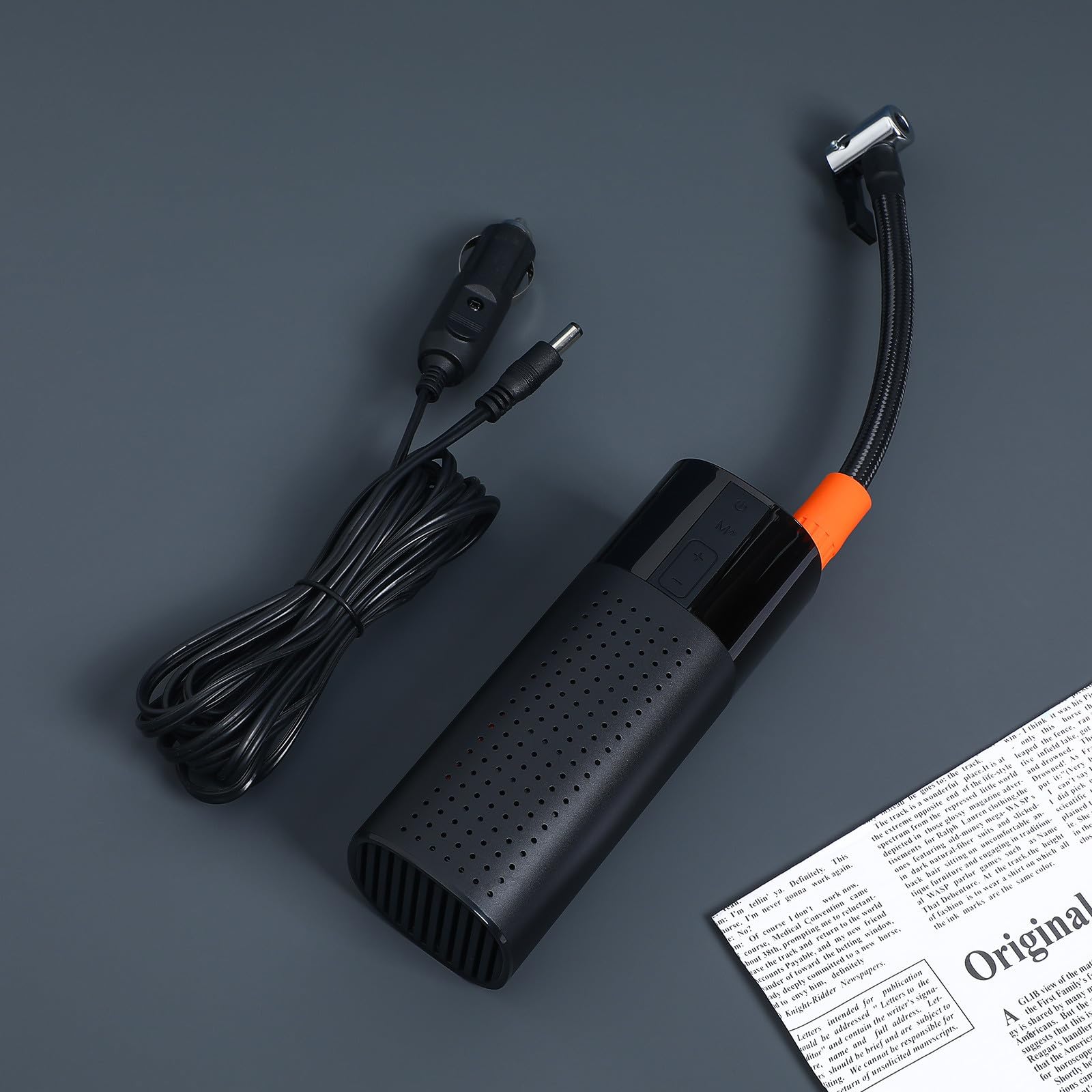 HEMOTON Inflador de Neumáticos para Bicicletas y Motocicletas con Sistema de Monitoreo en Real y Parada Automática, Material de Aleación de Aluminio y Abs