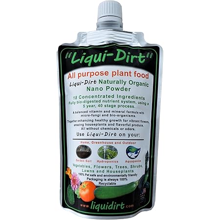 Amazon Co Jp Liqui Dirt ナノパウダー 万能 有機肥料 屋内 屋外に 170l相当 45ガロン 18種のバランスのとれた植物用スーパーフーズ ビタミン ミネラル 微生物 有機物 バランスよく配合 Diy 工具 ガーデン