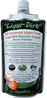 Liqui-Dirt Nano Powder All-Purpose Organic Complete Plant Food for Indoor or Outdoor Use (Makes over 50 gallons) 18 Balanc...