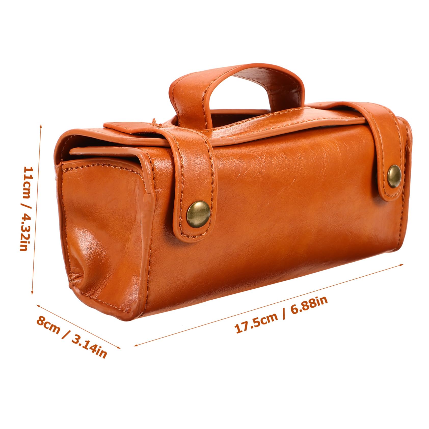 Bolsa de Aseo Viaje Grande de PU Marrón, Portátil y Versátil