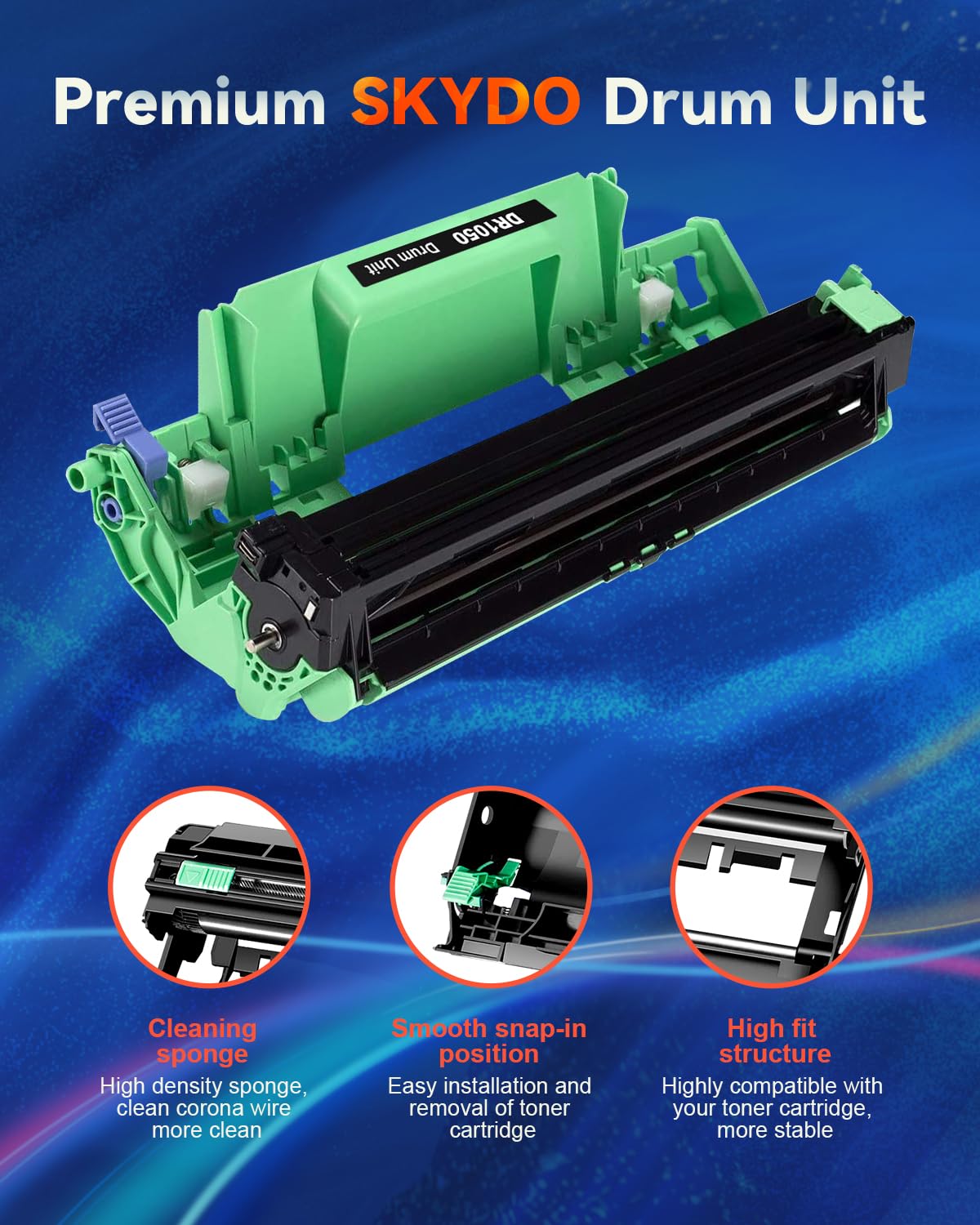 TN1050 Toner en DR1050 trommel, compatibel met Brother TN-1050, DR1050