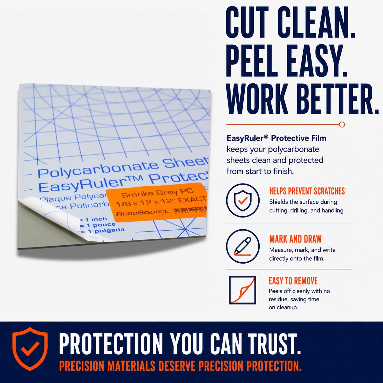 Polycarbonate Sheet - Smoke Grey, Easy Cut -5