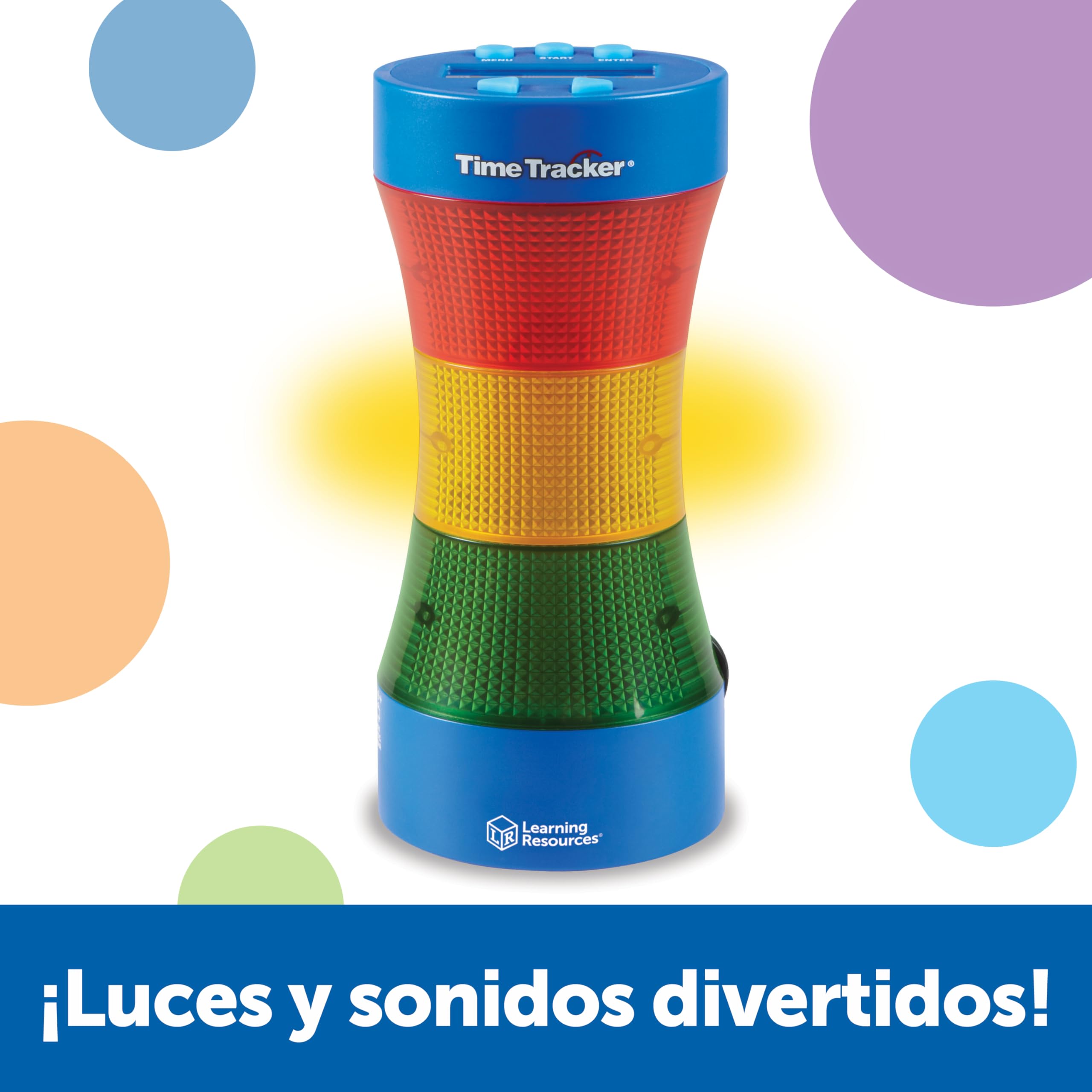Learning Resources Temporizador Visual Infantil – Time Tracker 2.0 con Luces y Sonidos – Gestión de Rutinas y Tareas – 3+ Años – para Aula y Hogar