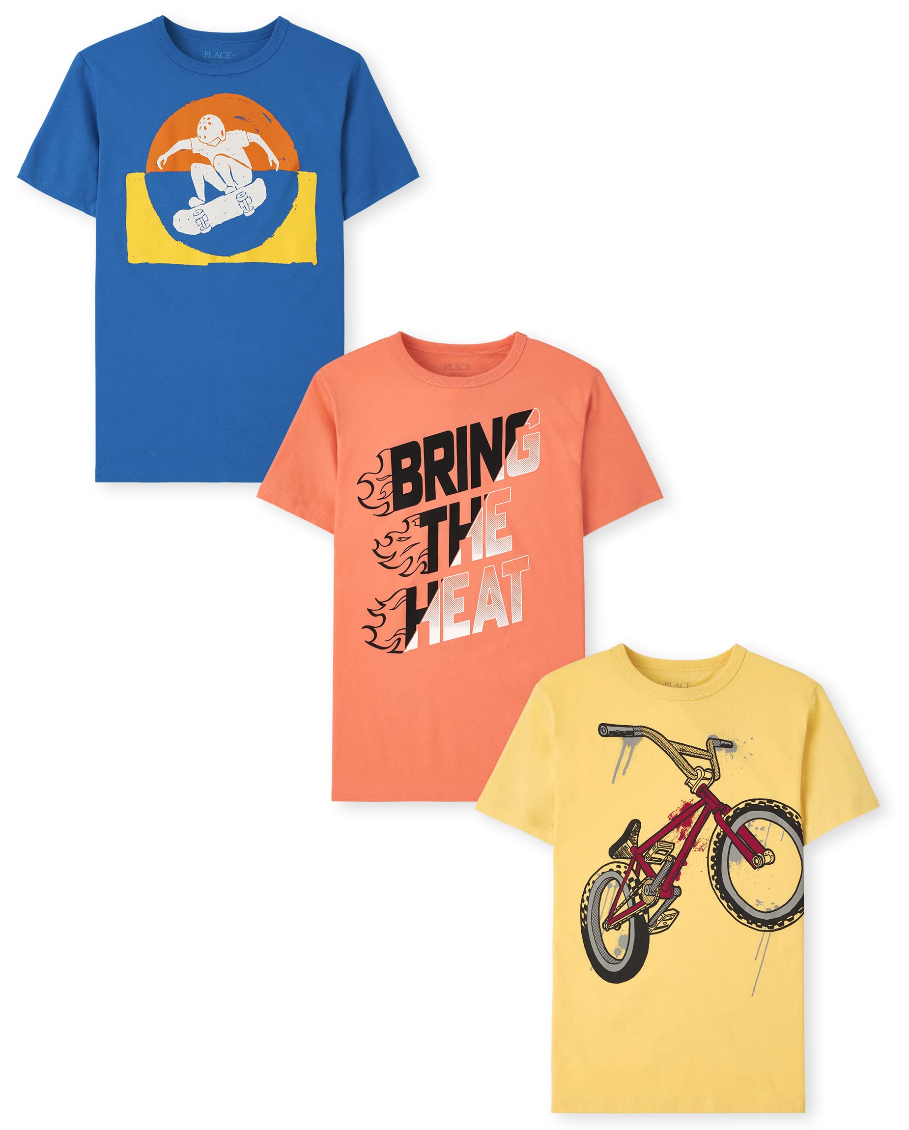 The Children's Place Jungen T-Shirt mit Kurzen Ärmeln, 3er-Pack T-Shirt (3er Pack)