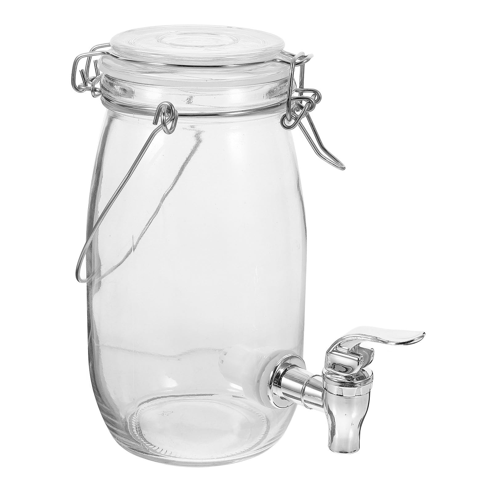 NUOBESTY 1, 5 L Distributeur de Boissons en Verre et Abs avec Robinet