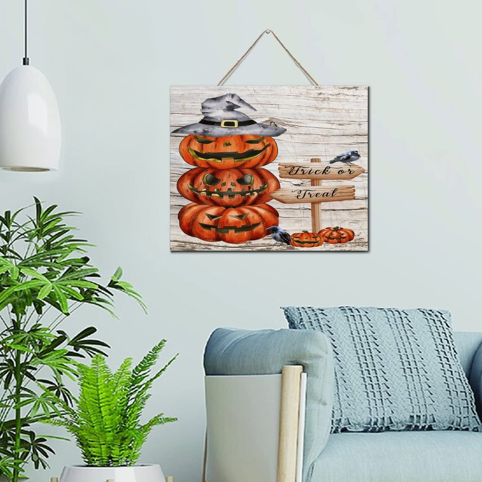 Suspension Hocus Pocus décoration murale bois automne intérieur