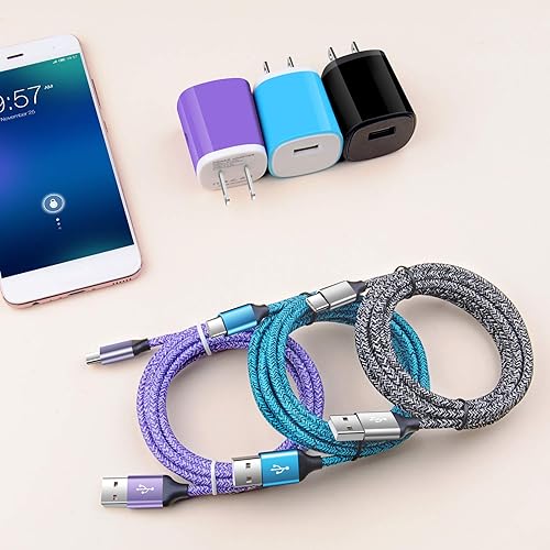 Miniatura 7 de Cargador USB C tipo C para Samsung Galaxy A26A25A24A23A16A36S25 UltraS25 PlusS24 UltraS24FES23FES22 UltraS21A55A54A15, paquete de 3 cargadores de