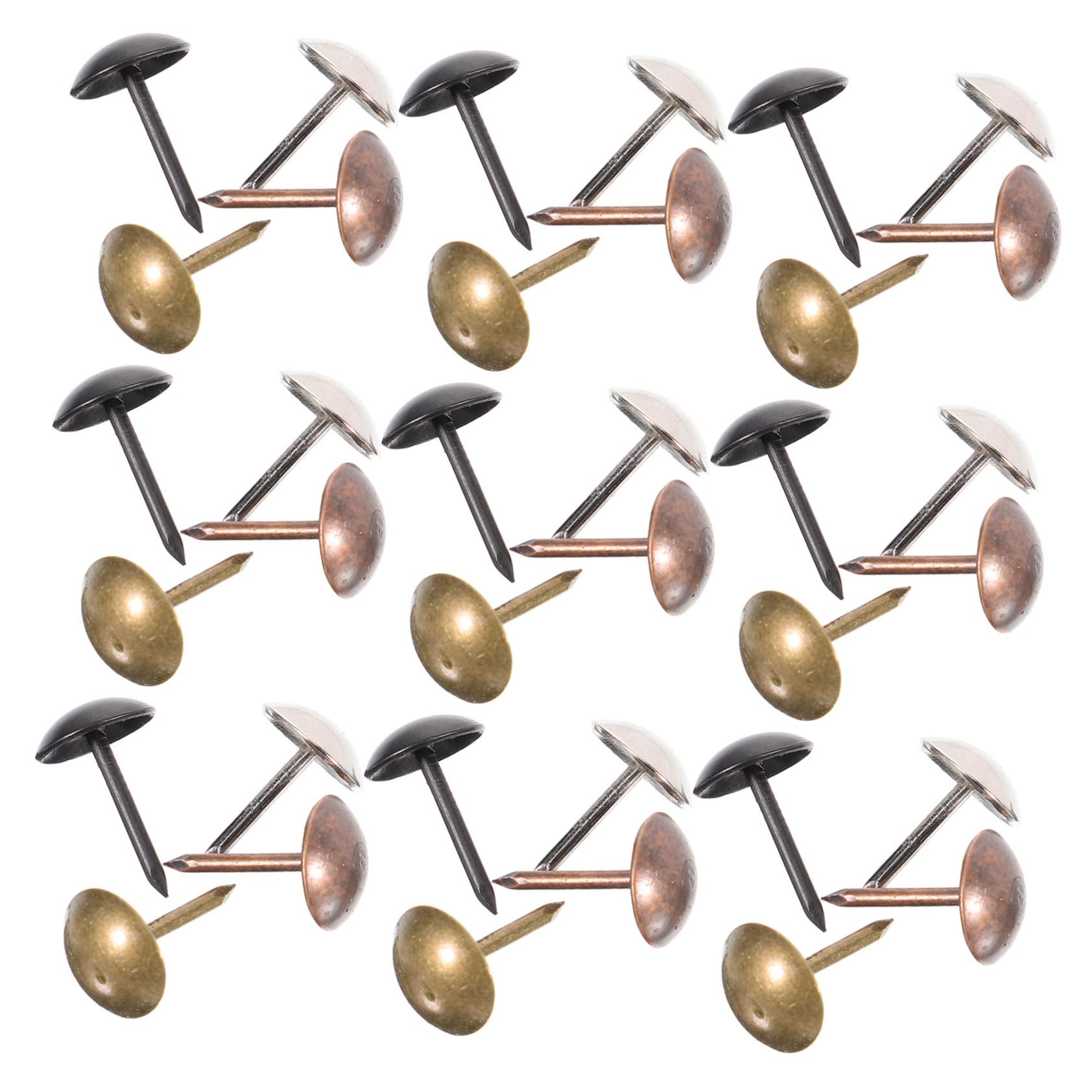 Veemoon 200pcs Upholstery Tacks Heavy Duty Decorative Nails Retro Bubble Nails for Furniture Upholstery Black Color