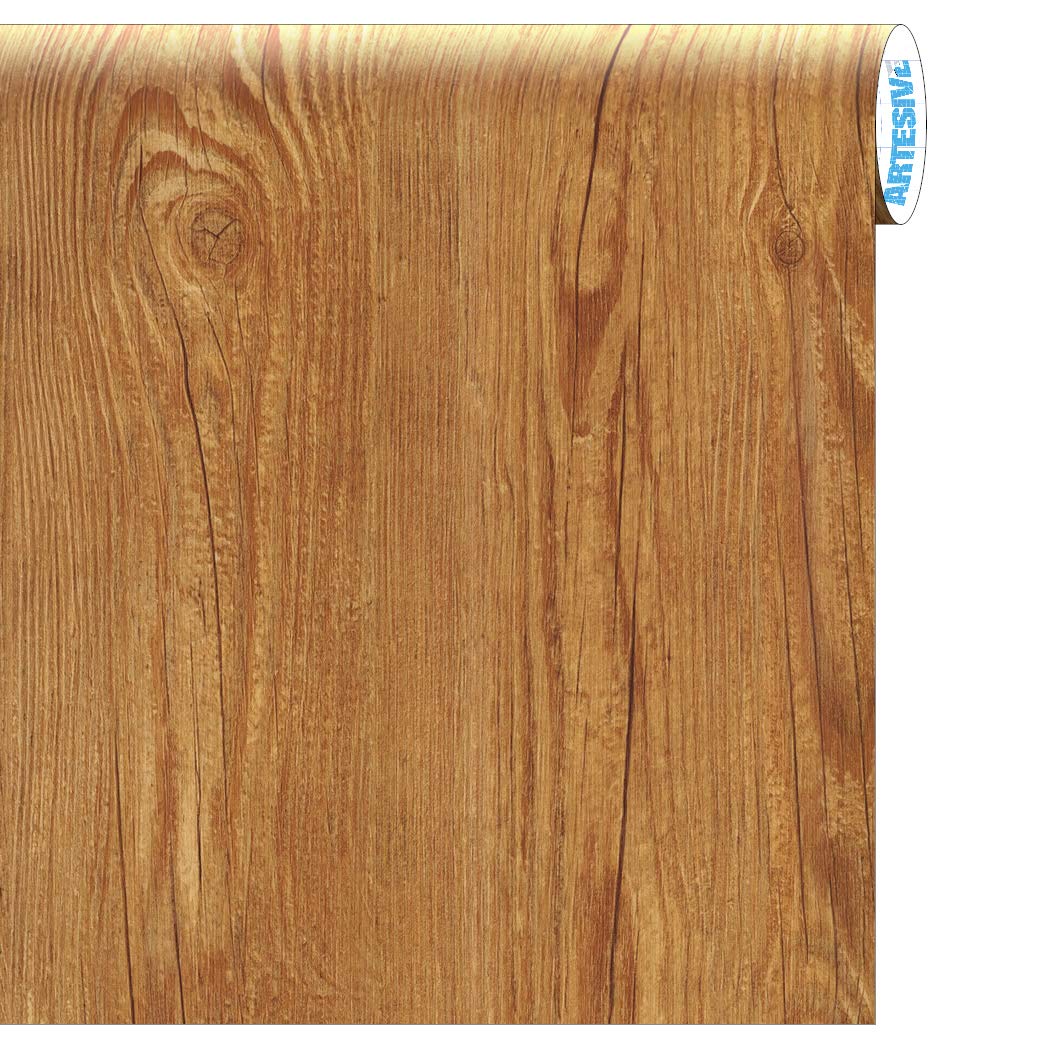 ARTESIVE WD-001 Rovere Bianco Opaco larg. 122 cm AL METRO LINEARE - Pellicola Adesiva in vinile effetto legno per interni per rinnovare mobili, porte e oggetti di casa
