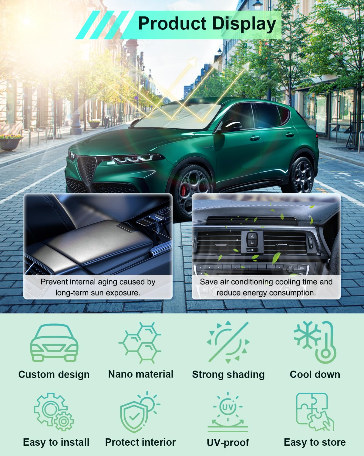 Ombrello Parasole Per Auto BIXUAN Parasole Compatibile Con SUZUKI