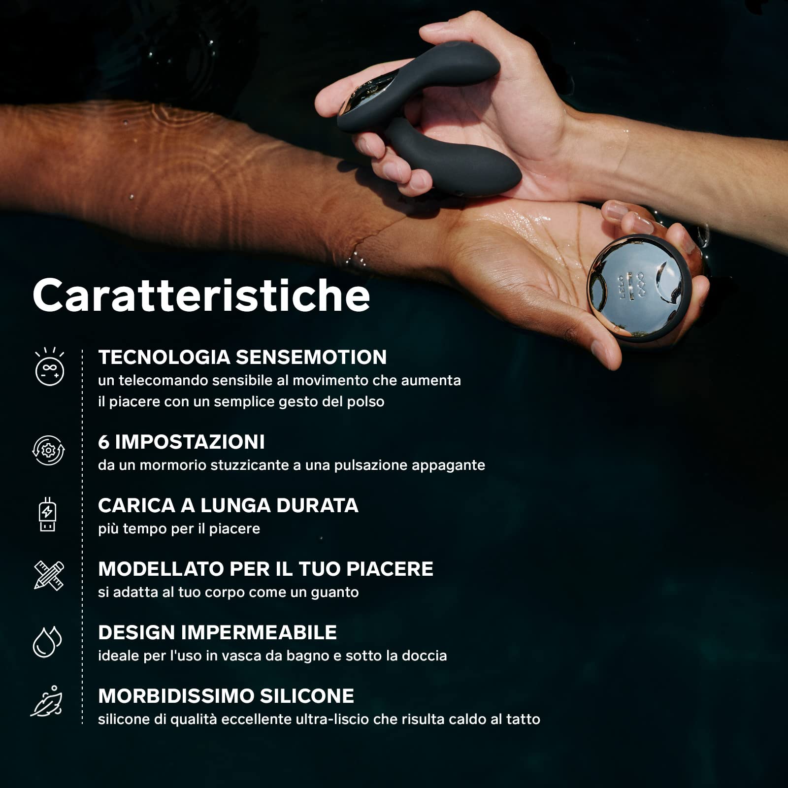 LELO HUGO Stimolatore Prostatico da Uomo Telecomandato, Massaggiatore Prostatico con Doppi Motori, Vibratore Anale, Plug Anale da Uomo, Ocean Blu